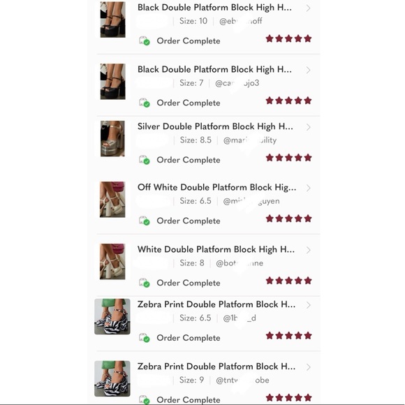 Black Double Platform Block High Heels - Picture 7 of 8